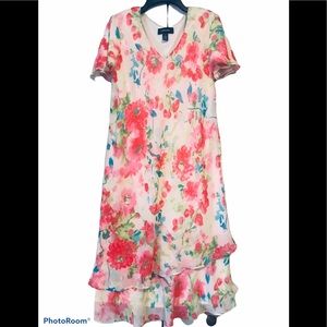R&M Richards Floral MIDI dress size 8